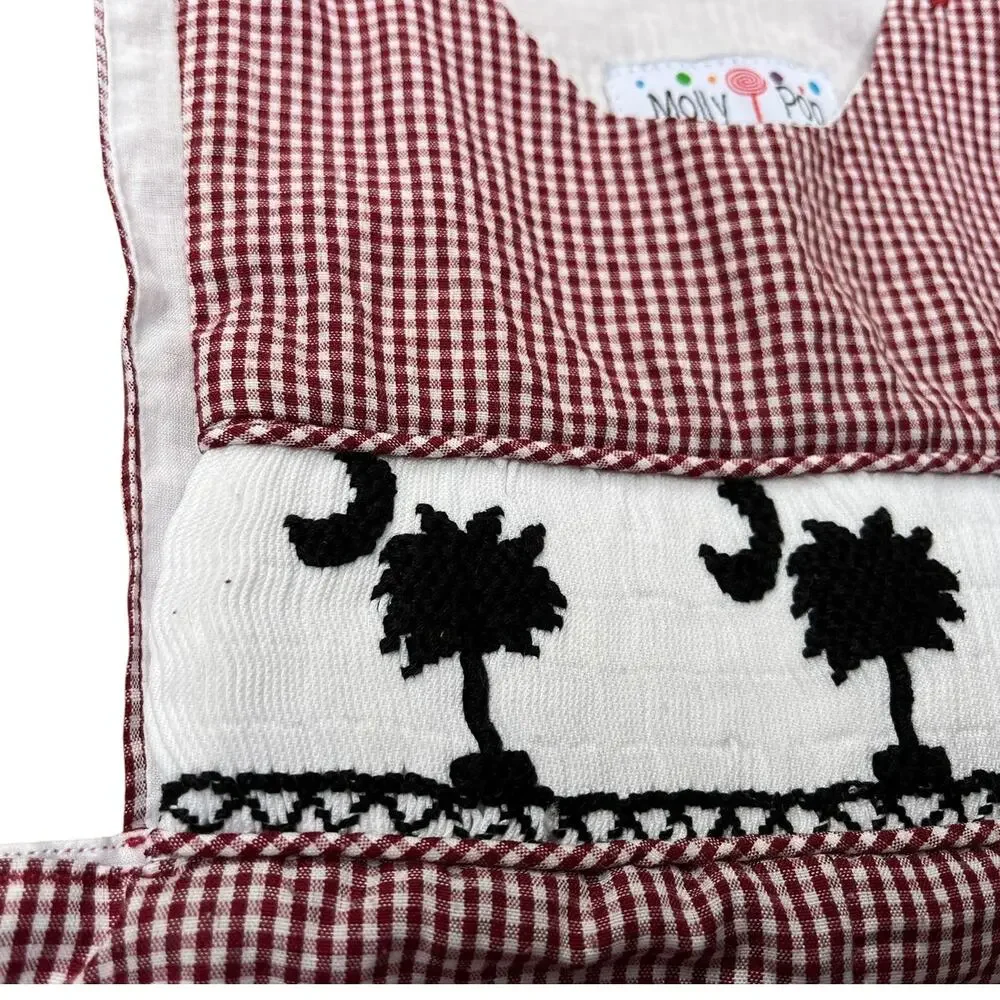 Molly Pop Smocked Gingham Overalls, USC Carolina | 9 mo Baby Outfit